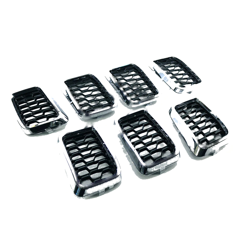 Jeep Grand Cherokee Honeycomb Mesh Grille Insert Cover Chrome (2017-2021)