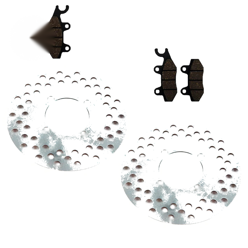 Yamaha Rhino 700 2 x Front Brake Rotors & Semi-Metallic Pads (2008–2013)