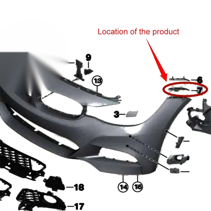 BMW 3 GT 320i Front Bumper Left Side Bracket Holder (2013-2020)