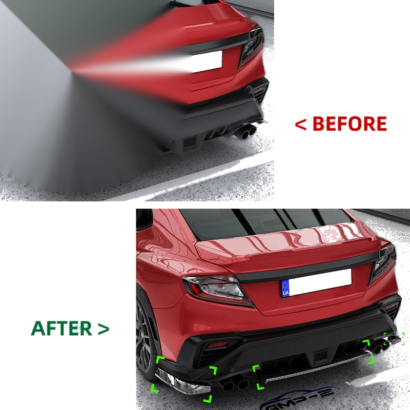 Subaru WRX STi (2022-2024) Gloss Black Rear Bumper Diffuser Lip
