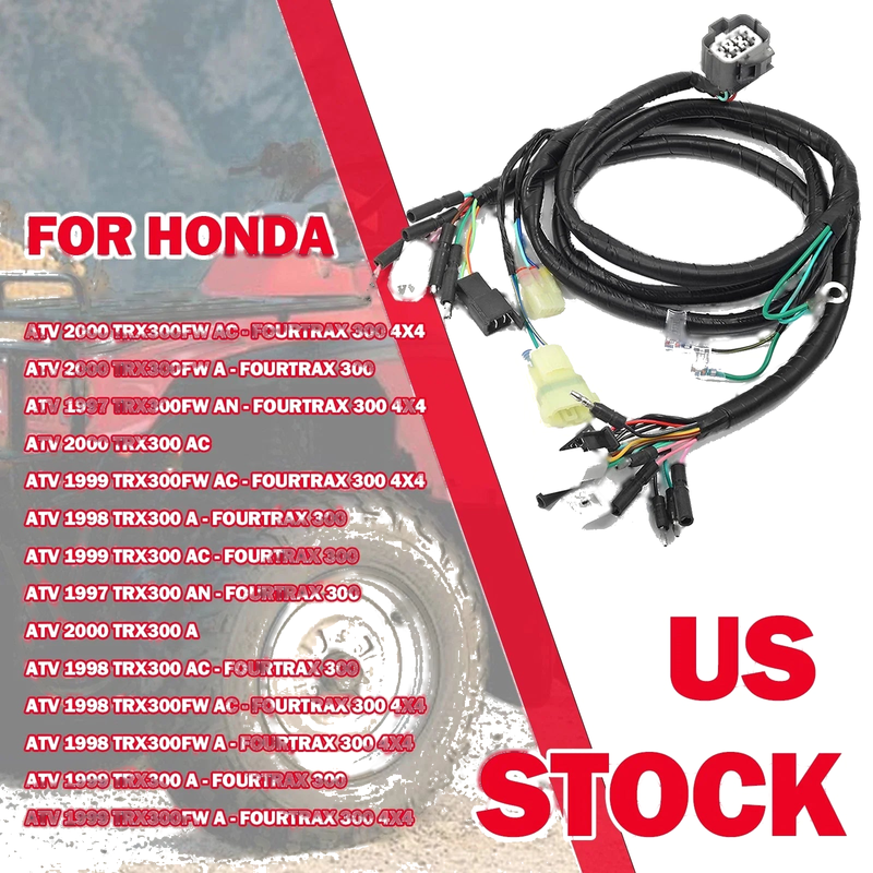Honda ATV FOURTRAX 300 TRX300 A WIRE HARNESS 2x4 (1997–2000)