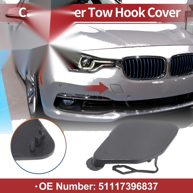 BMW 320i (2016-2018) Grey 1 Pcs Tow Hook Cover Front Bumper