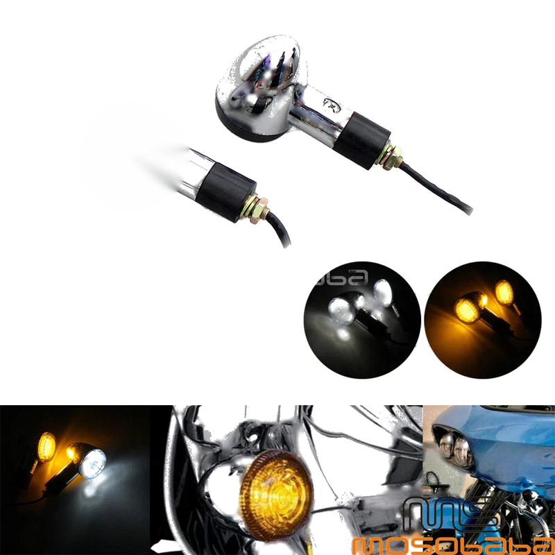 Suzuki Boulevard M109R, Honda, Harley LED Front Turn Signals (2006-2023)
