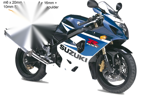 Suzuki GSX-R600 R750 Bolts 4x Rear Fairing Seat Bolts (2004–2005)