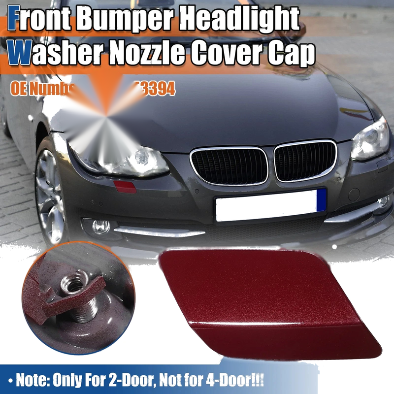 BMW E92 Dark Red Right Side Front Bumper Washer Nozzle Cover (2011-2013)