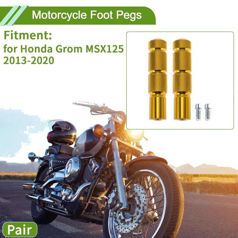 Honda Grom MSX125 Foot Pegs Aluminum Alloy (2013–2020)
