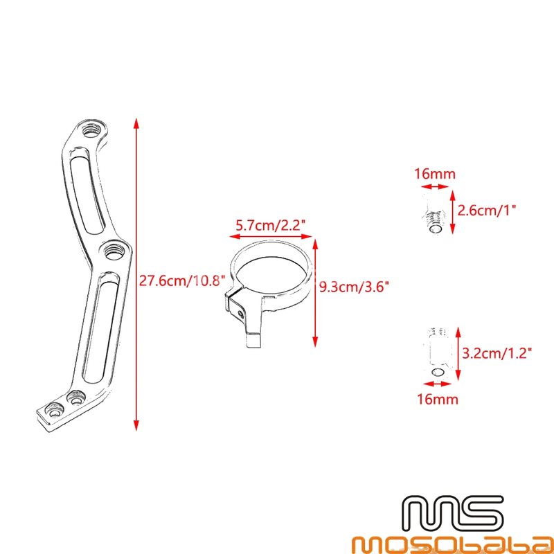 Harley Touring Legends Revo Shocks Remote Reservoir Mount Bracket (2014-2022)
