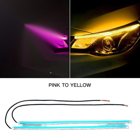 30" Amber Sequential Flexible LED DRL Turn Signal Strip Light