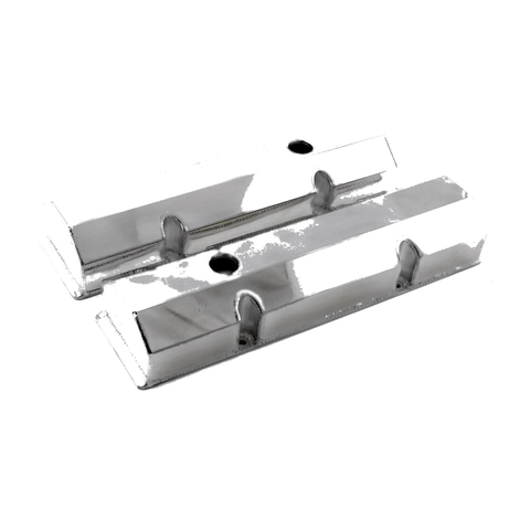 Chevy SBC 350 Polished Tall Valve Covers w/ Hole
