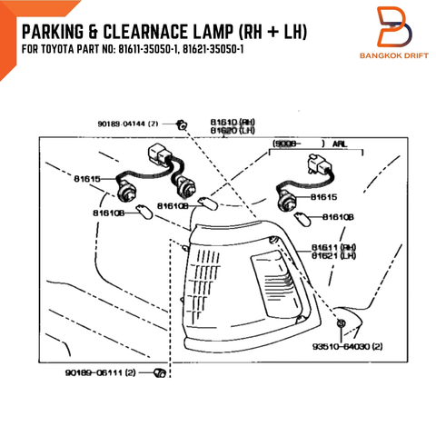 Toyota Hilux Ute 88-96 Parking Side Turn Indicator Light (LN80, LN90)