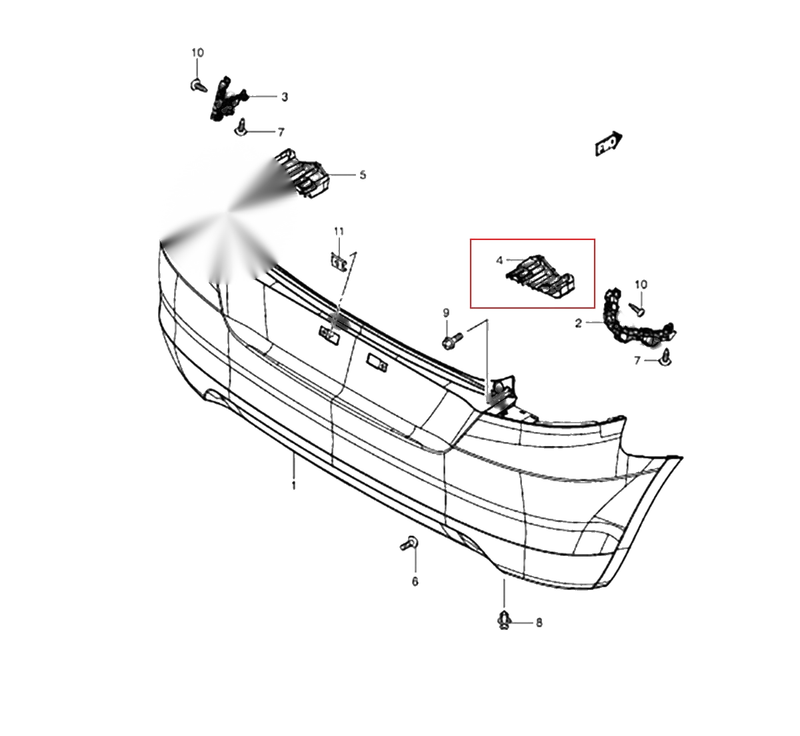Suzuki Swift Rear Bumper Holder (2011-2017)