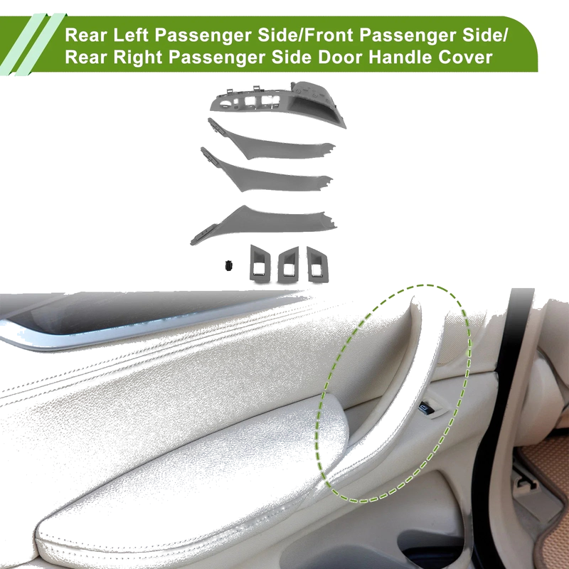 BMW 5 Series Gray Door Panel Handle Pull Trim Cover (2011-2016)
