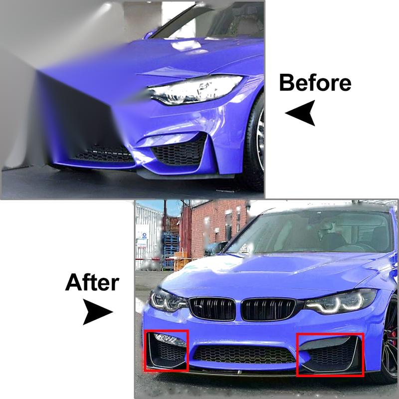 BMW F80 F81 M3 F82 F83 M4 Front Side Splitter Spoiler (2014-2020)