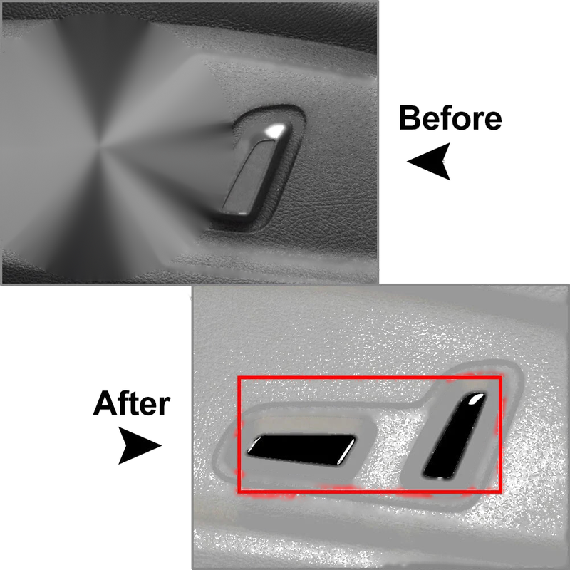 Audi A4 A5 S4 RS4 Piano Black Seat Adjustment Button Cover Trim (2016-2023)