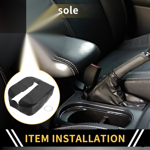 Chevrolet Silverado 1500 Microfiber Leather Black Center Console Cover