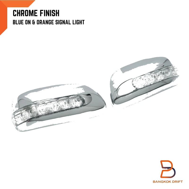 Toyota Yaris Vios Sedan Chrome LED Side Mirror Covers (2007-2012)