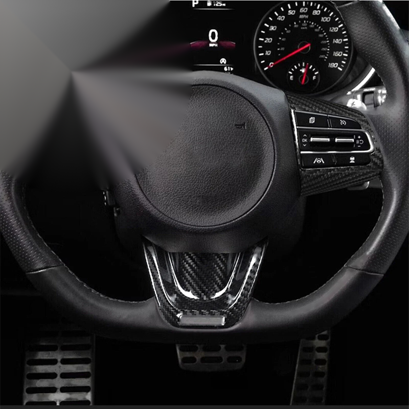 Kia Stinger (2018-2023) 3 x pcs Carbon Fiber Steering Wheel Cover