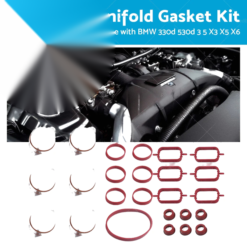 BMW 3 5 Series X3 X5 X6 Manifold Gasket Swirl Flap Kit (2006-2013)