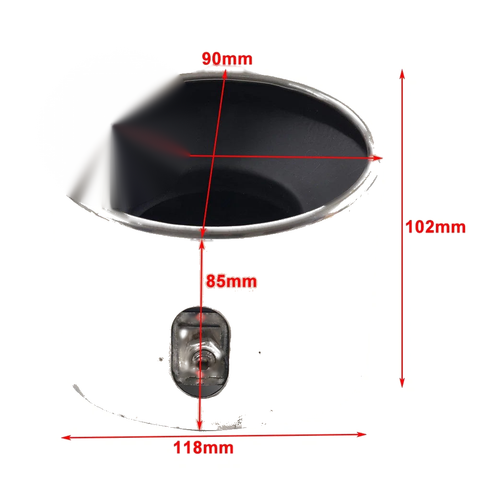 Honda Accord Steel Rear Exhaust Muffler Tip (2008-2012)