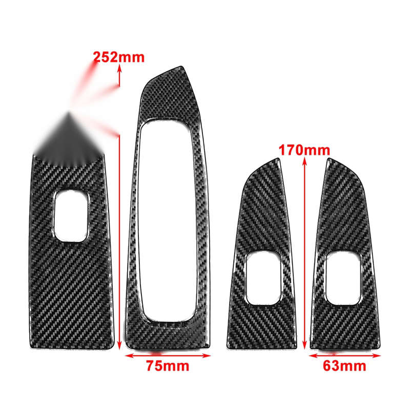 Kia Forte Cerato K3 Carbon Fiber Window Lift Switch Panel Cover (2019-23)
