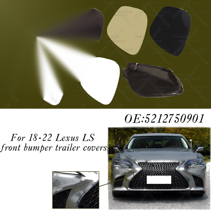 Lexus LS350 LS500h Front Bumper Hook Eye Cover Trim Cap (2018–2022)