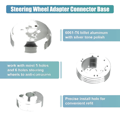 Tilt Steering Wheel for GM Chevy 5 & 6 Hole Short Hub Adapter