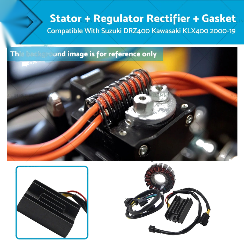 Suzuki DRZ400, Kawasaki KLX400 Stator, Regulator Rectifier, Gasket (2000-2009)
