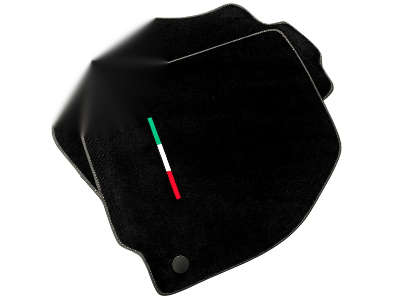 Ferrari F8 Tributo (2019-2023) with Yellow Stitching AutoWin Black Floor Mats