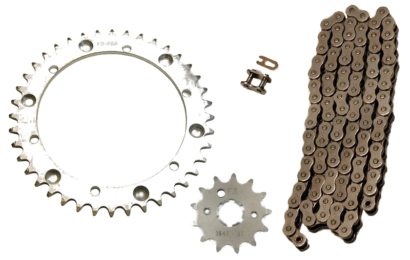 Yamaha Warrior 350 Natural 520x98 Drive Chain & 13/40 Sprockets (1989–2004)