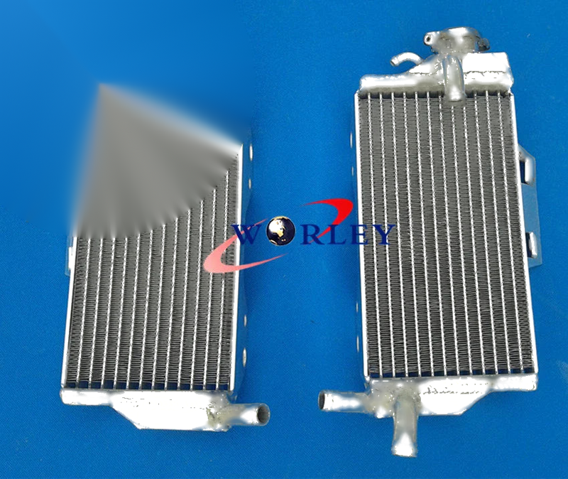 Honda CR250 CR250R Aluminum Radiator & BLACK Y Silicone Hoses (2005-2007)