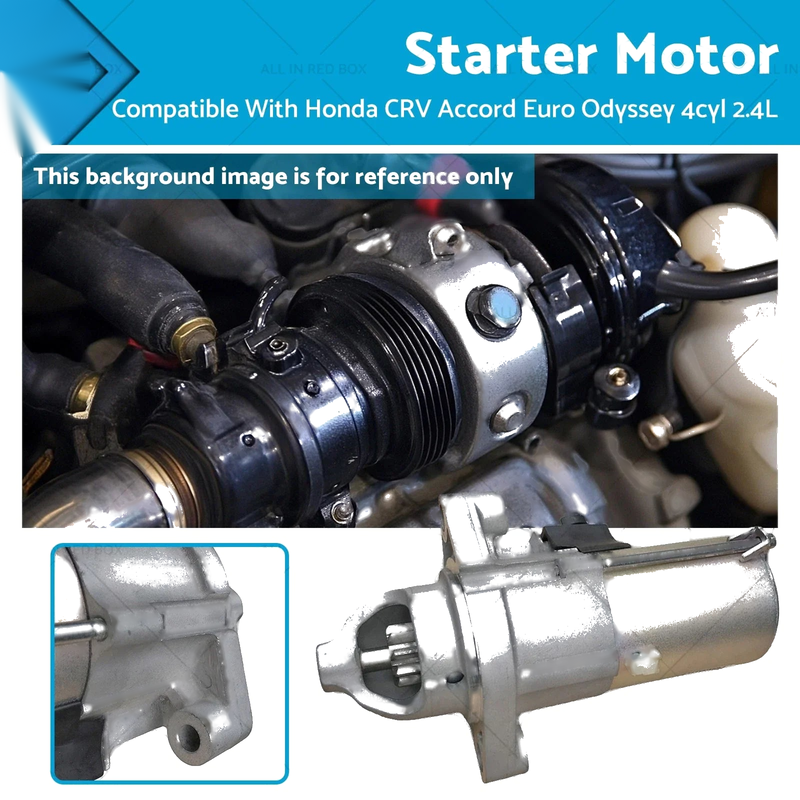 Honda CR-V Accord Euro Odyssey 2.4L 4Cyl Starter Motor (2002-2011)