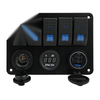 Truck Caravan Waterproof Switch Panel with USB Ports and Blue Light