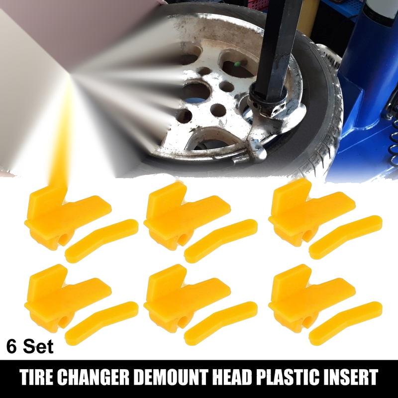 Motorcycle 6 x Tire Changer Demount Head Plastic Insert 1.65x0.63x1.06