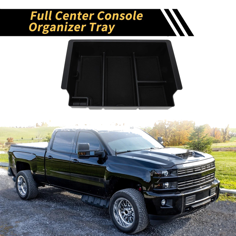 Chevy Silverado (2015-2019) Black Center Console Tray