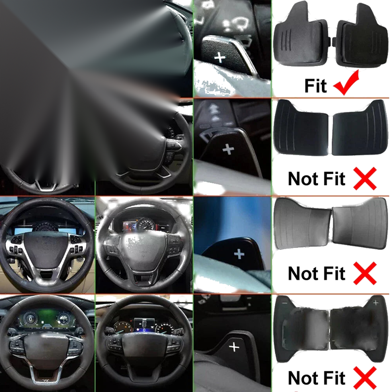 Ford Focus EcoSport Escape Kuga Steering Wheel Shifter Paddle Extensions (2012-2023)