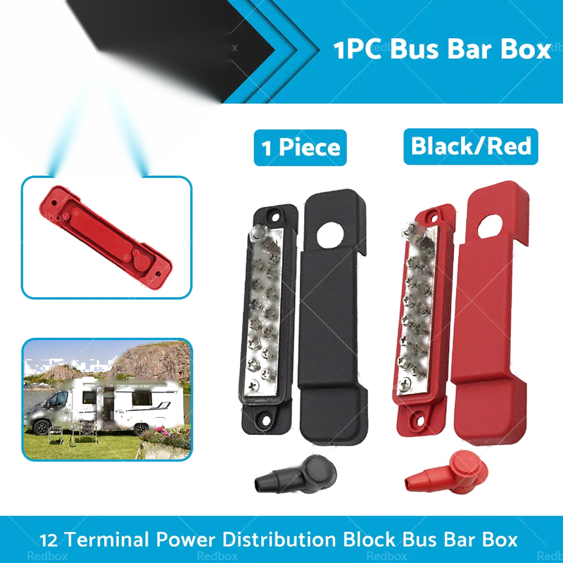 Auto Marine 12 Way Bus Bar Power Distribution Terminal Block