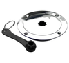 Boat / Caravan Inspection Port / Deck Plate 142mm OD 316 SS with Star Key