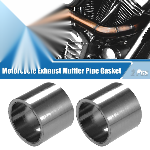 2 x Pcs Motorcycle Exhaust Muffler Pipe Gasket 46mm OD Seal Silencer Connector