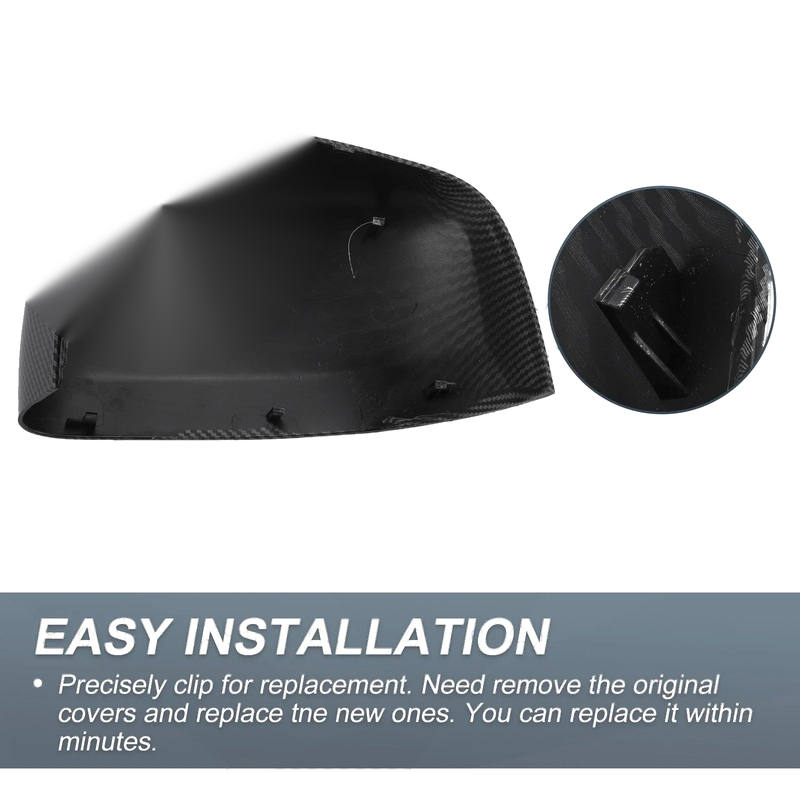 Jeep Grand Cherokee Rearview Mirror Cover Cap Set 2 x Black Carbon Fiber