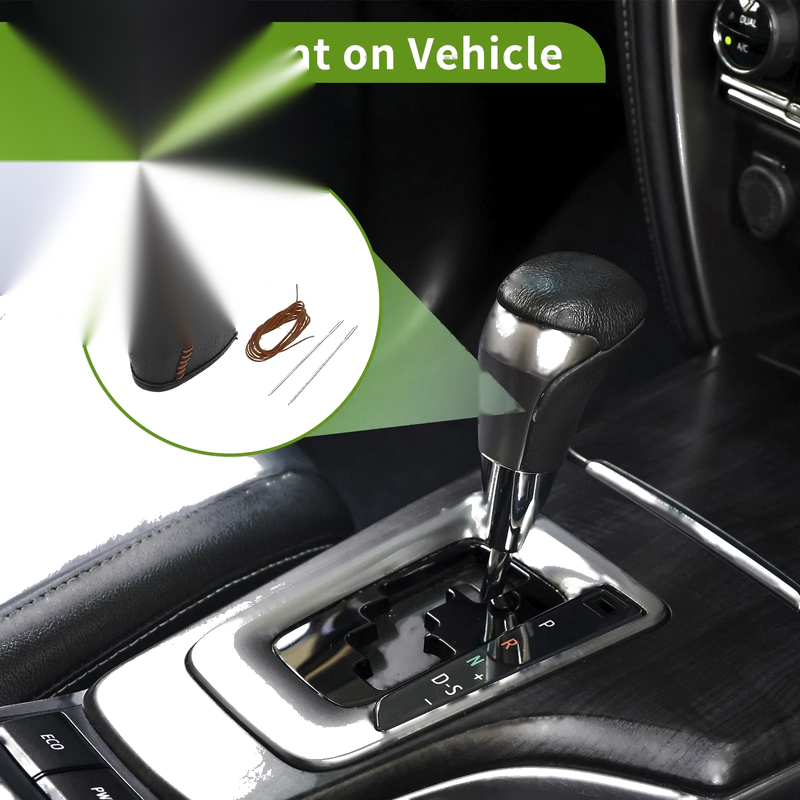 Dodge Journey (2011-2020) Pebbled Black Brown Gear Shift Knob Cover