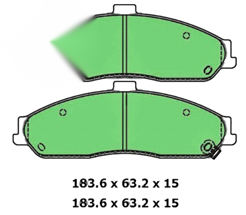 Ford Territory SY GHIA Front Brake Pad Set / 4.0 Petrol Turbo (2004–2011)
