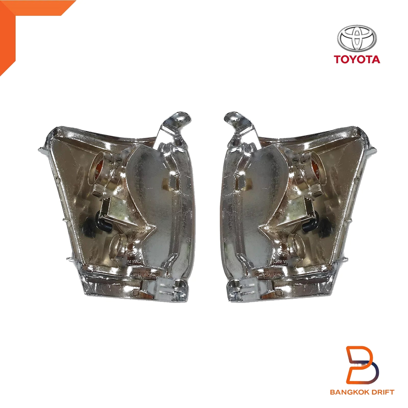 Toyota Hilux LN167 LN147 LN152 Chrome Corner Indicator Light Pair (97-01)
