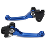 Kawasaki KX450F Blue Aluminum Pivot Dirt Clutch Brake Levers (2006-2012)