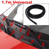 Black Car Front Windshield Panel Decor Trim Protective Rubber Strip