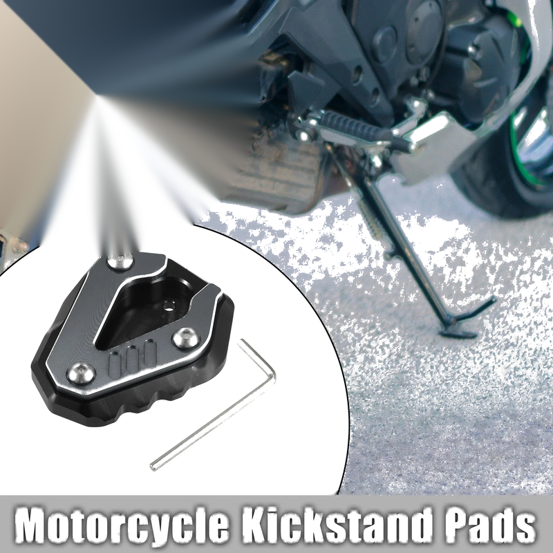 BMW S1000RR Kickstand Pad Aluminum Alloy Titanium Tone