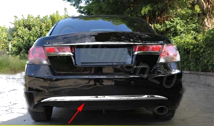 Honda Accord Sedan Chrome Rear Lower Boot Bumper Cover Trim (2008-2012)