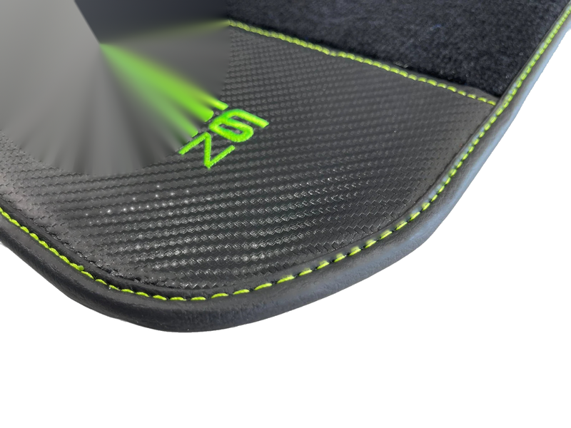 BMW 3 Series E92 Carbon Fiber Leather Floor Mats (2007-2013)