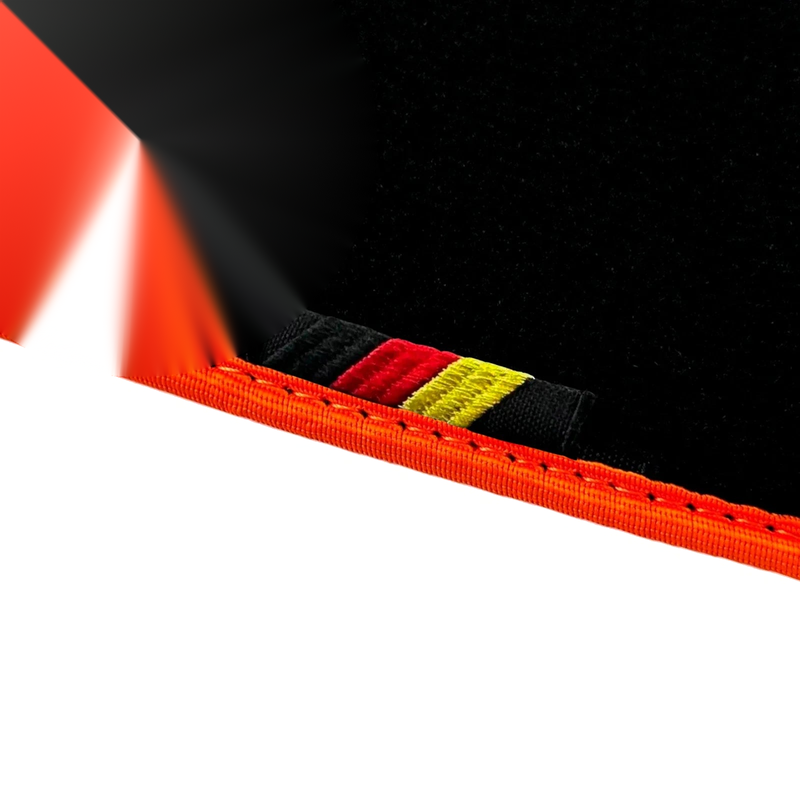 BMW 7 Series E32 (1986-1994) with Orange Trim AutoWin Black Floor Mats