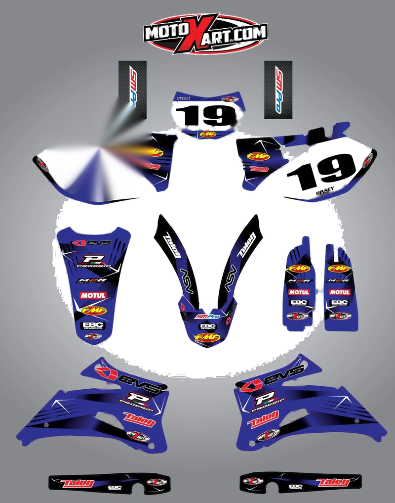Yamaha WRF 450 Custom Graphic Stickers Decal (2007-2011)