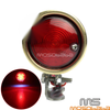 Harley Chopper Bobber Brass LED License Brake Tail Light Lamps